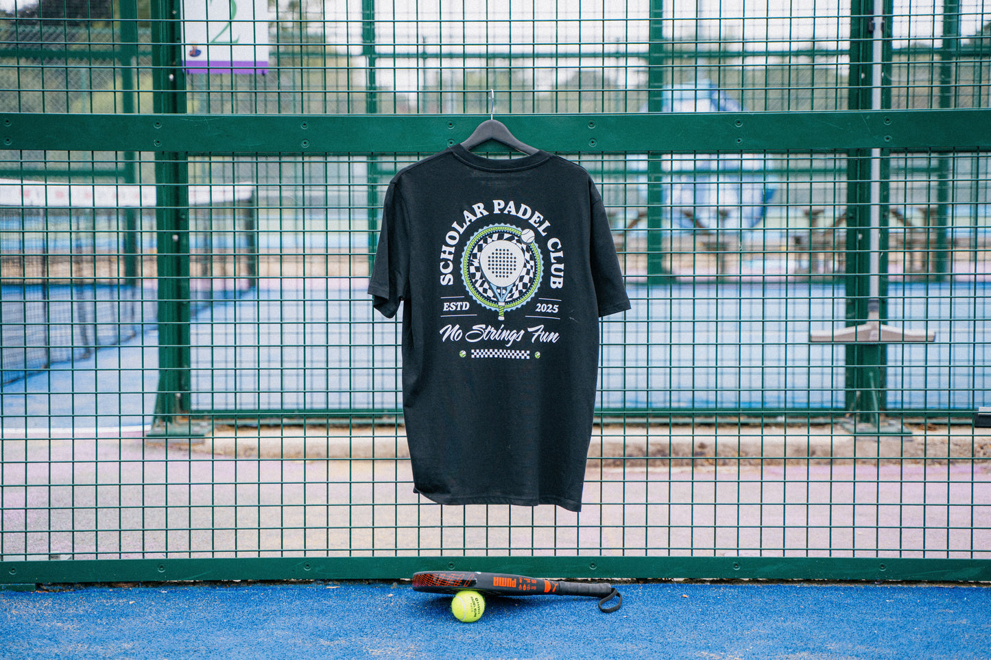 No Strings Fun Padel Tee (Black)