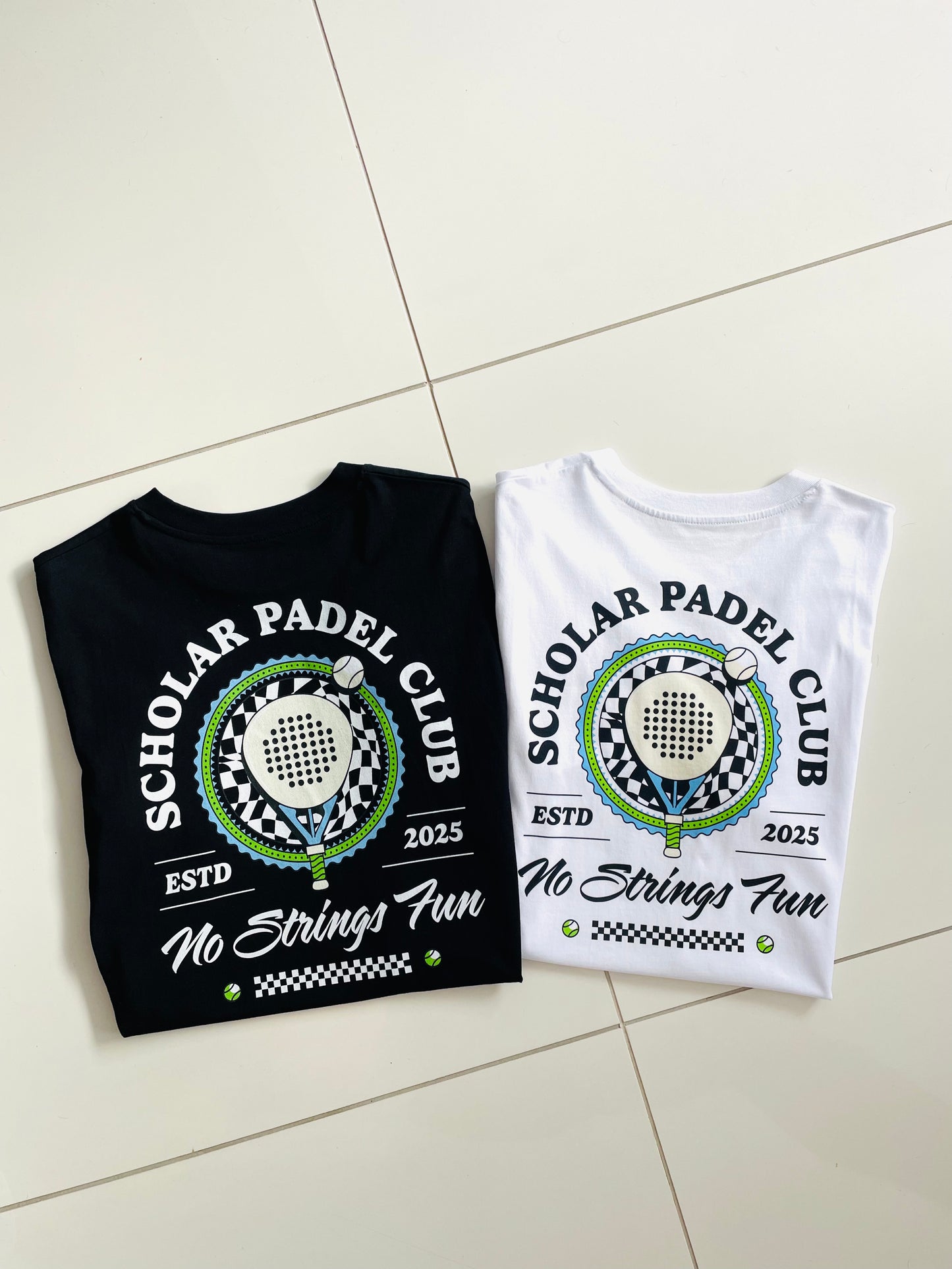 No Strings Fun Padel Tee (White)
