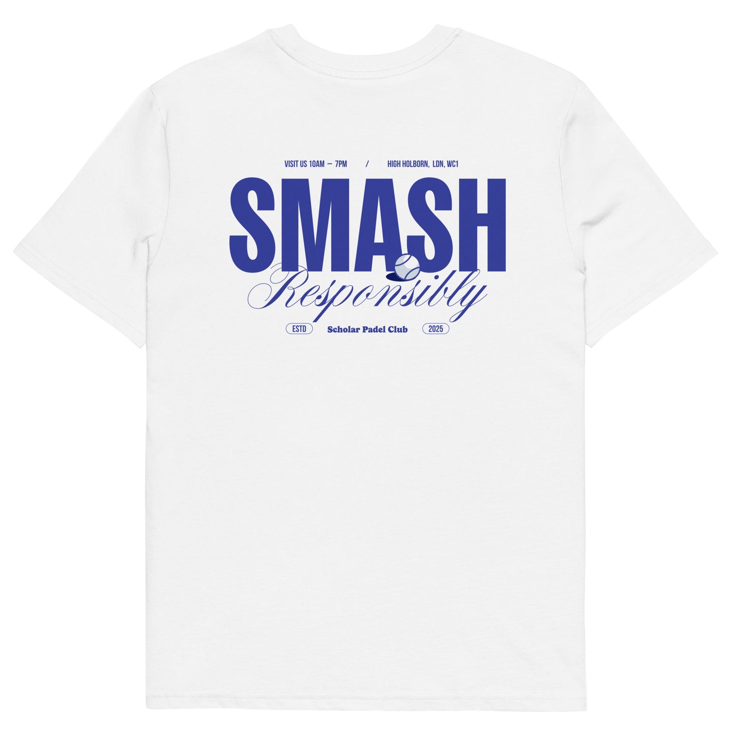 Smash Responsibly Padel Tee (White)