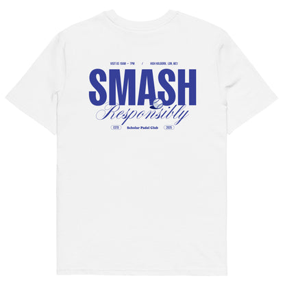 Smash Responsibly Padel Tee (White)