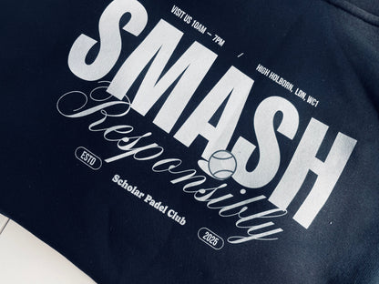 Smash Responsibly Padel Tee (Black)
